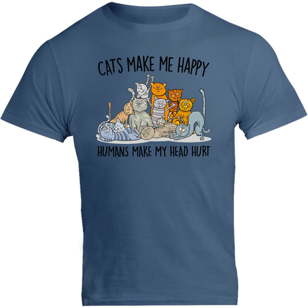 Cats Make Me Happy - Unisex Tee