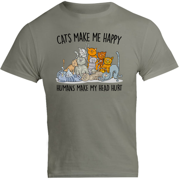 Cats Make Me Happy - Unisex Tee