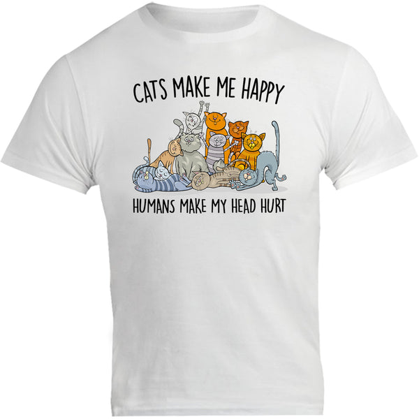 Cats Make Me Happy - Unisex Tee