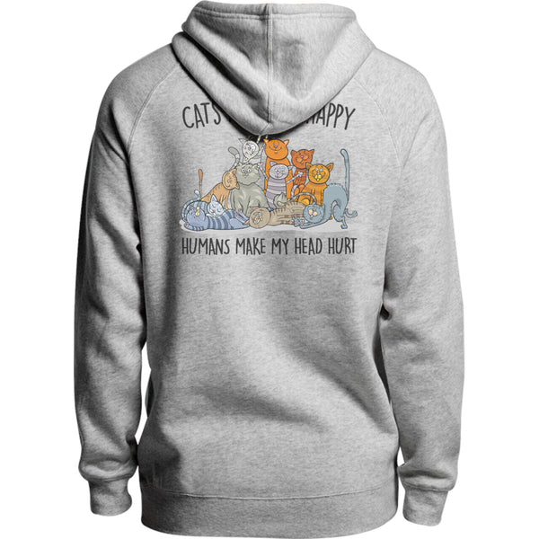 Cats Make Me Happy - Unisex Hoodie - Plus Size