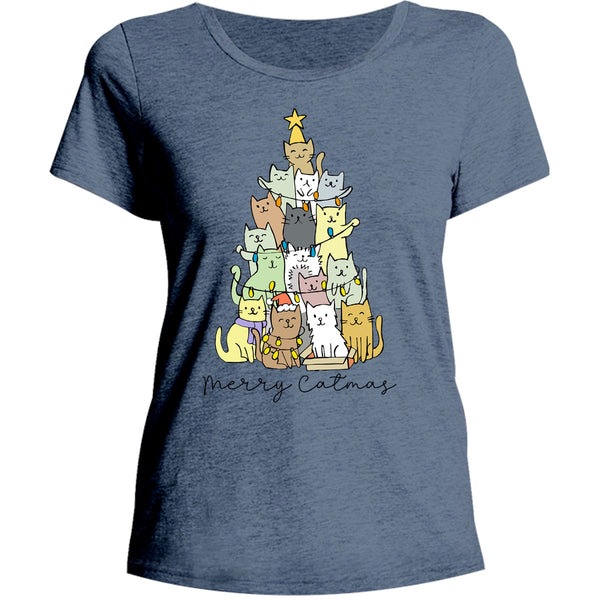 Cats as Christmas Tree - Ladies Relaxed Fit Tee