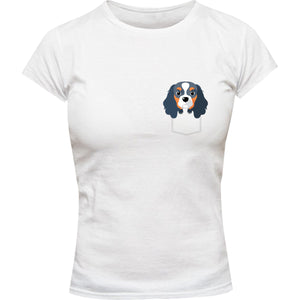 Cavalier in Pocket - Ladies Slim Fit Tee - Graphic Tees Australia