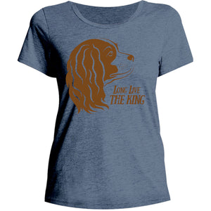 Cavalier Long Live The King - Ladies Relaxed Fit Tee - Graphic Tees Australia