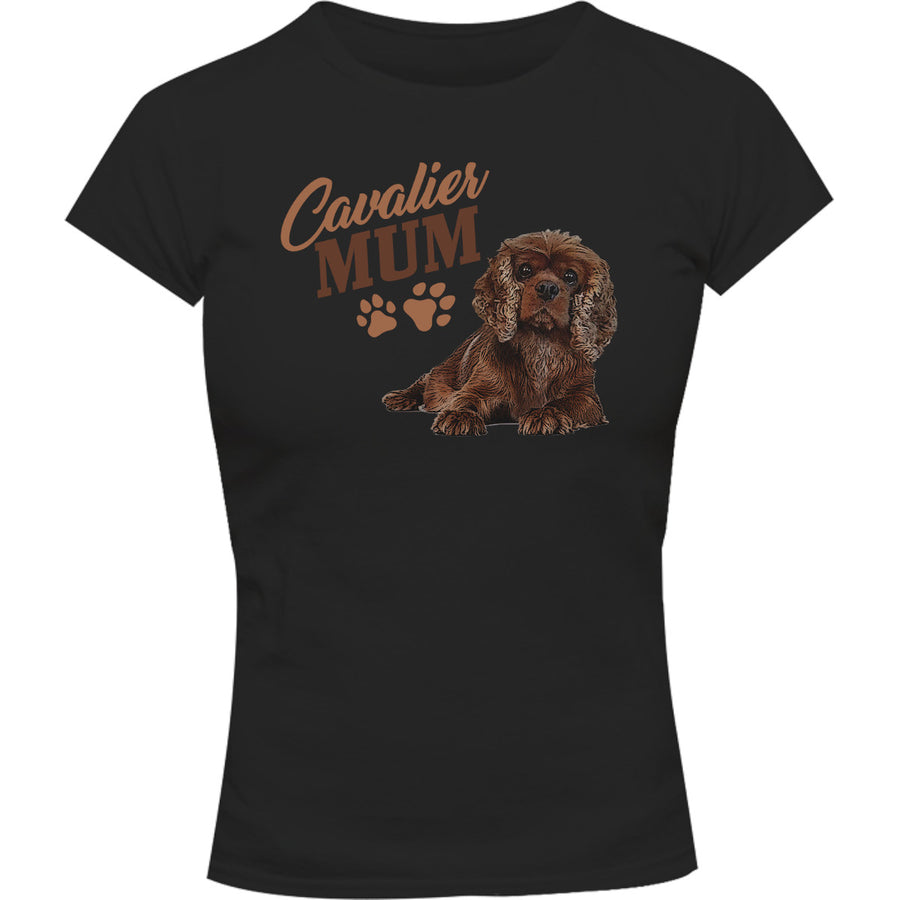 Cavalier Mum - Ladies Slim Fit Tee - Graphic Tees Australia