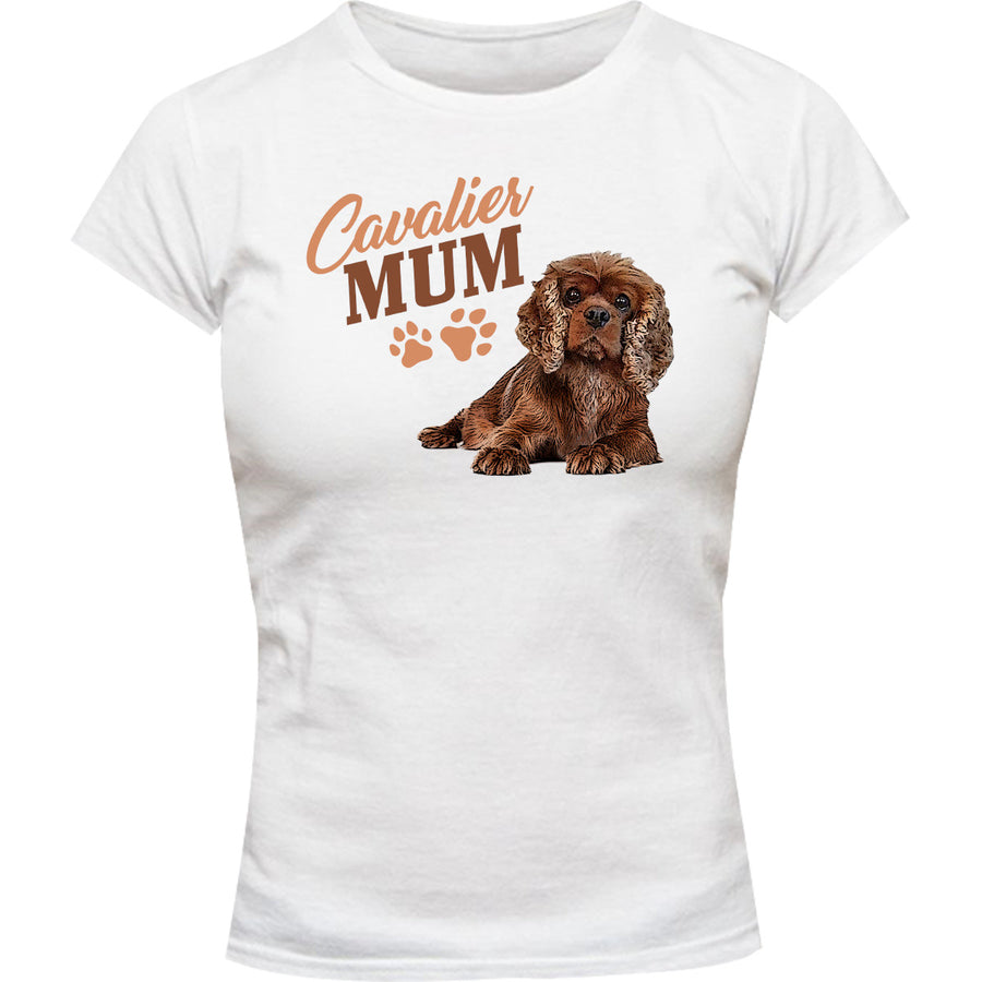 Cavalier Mum - Ladies Slim Fit Tee - Graphic Tees Australia