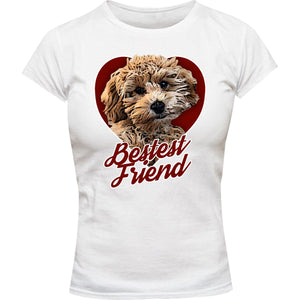 Cavoodle Bestest Friend - Ladies Slim Fit Tee - Graphic Tees Australia