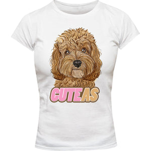 Cavoodle Cute As - Ladies Slim Fit Tee - Graphic Tees Australia