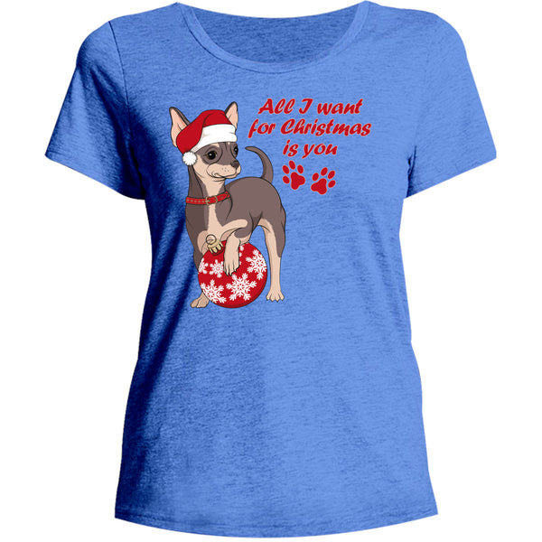 Chihuahua Christmas Bauble - Ladies Relaxed Fit Tee