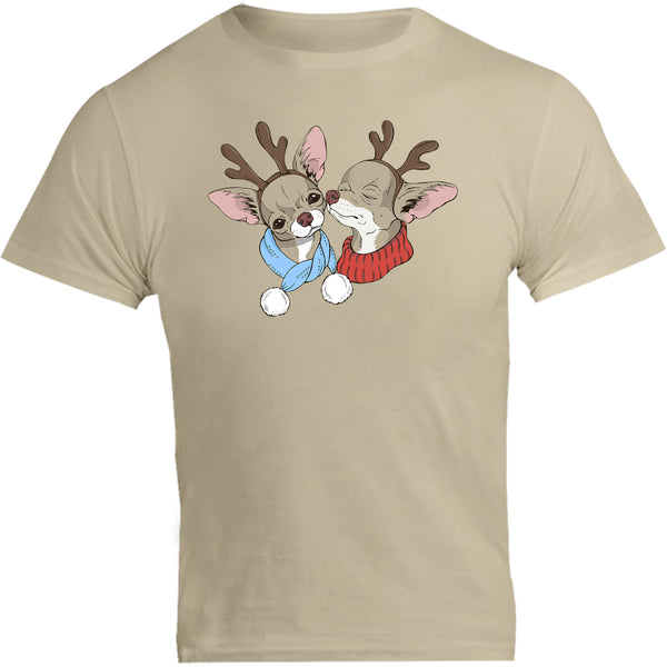 Chihuahuas In Deer Costumes - Unisex Tee