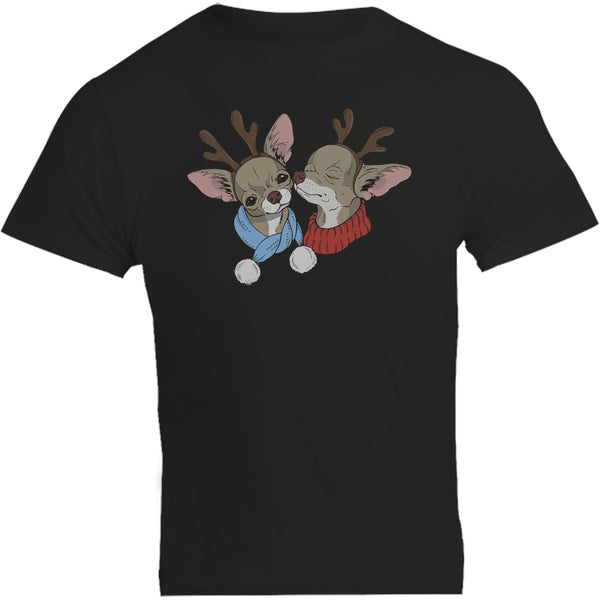 Chihuahuas In Deer Costumes - Unisex Tee - Plus Size