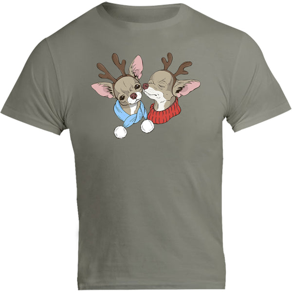 Chihuahuas In Deer Costumes - Unisex Tee