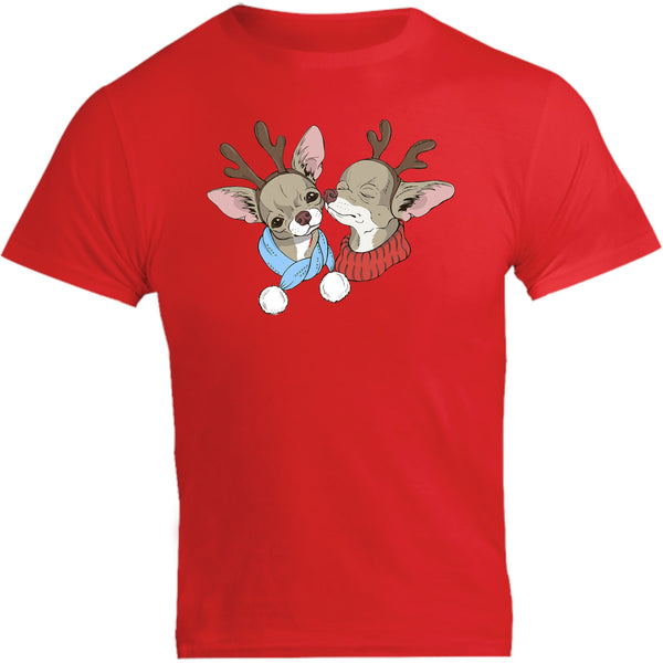 Chihuahuas In Deer Costumes - Unisex Tee