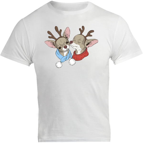 Chihuahuas In Deer Costumes - Unisex Tee