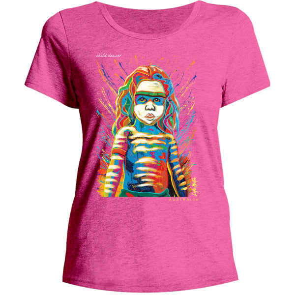 Child Dancer 1 - Ladies Relaxed Fit Tee - Graphic Tees Australia