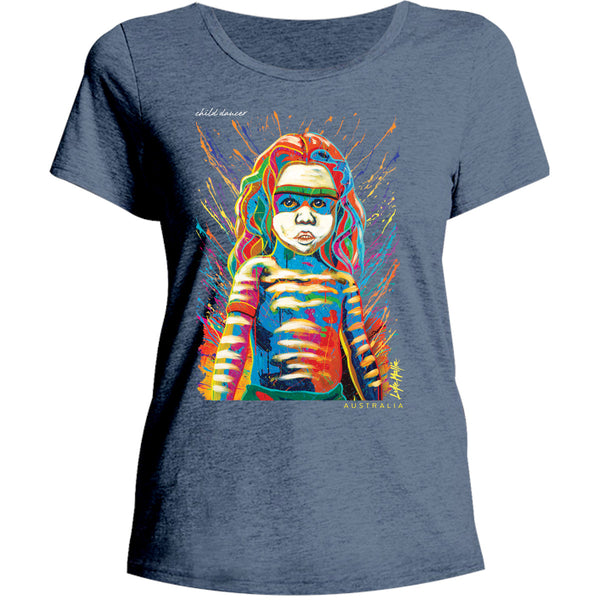 Child Dancer 1 - Ladies Relaxed Fit Tee - Graphic Tees Australia