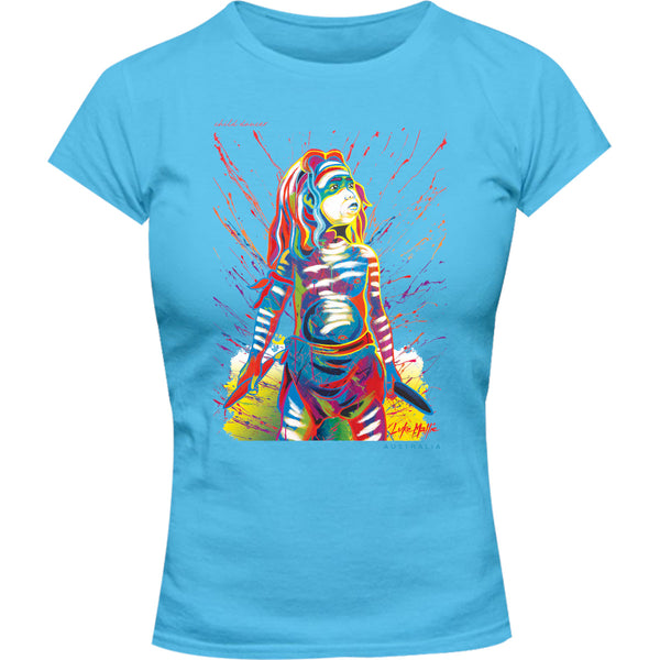 Child Dancer 2 - Ladies Slim Fit Tee - Graphic Tees Australia