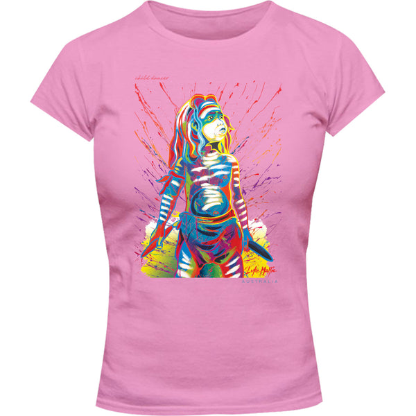 Child Dancer 2 - Ladies Slim Fit Tee - Graphic Tees Australia