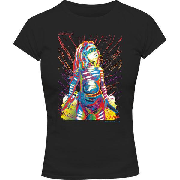 Child Dancer 2 - Ladies Slim Fit Tee - Graphic Tees Australia