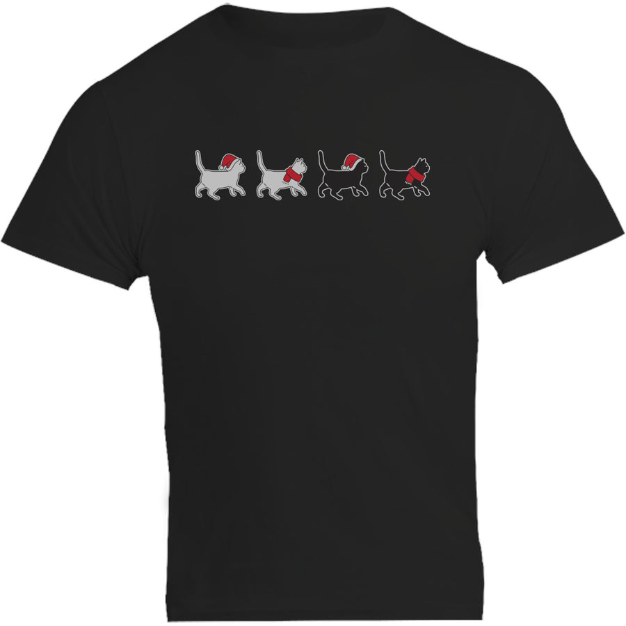 Christmas Cats Walking - Unisex Tee - Plus Size