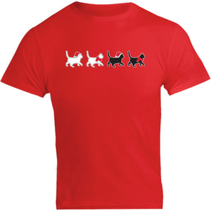 Christmas Cats Walking - Unisex Tee