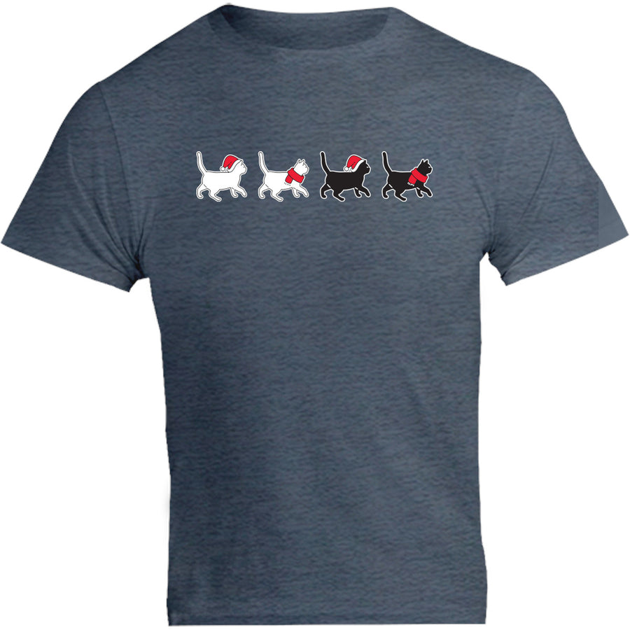 Christmas Cats Walking - Unisex Tee