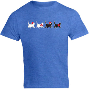 Christmas Cats Walking - Unisex Tee