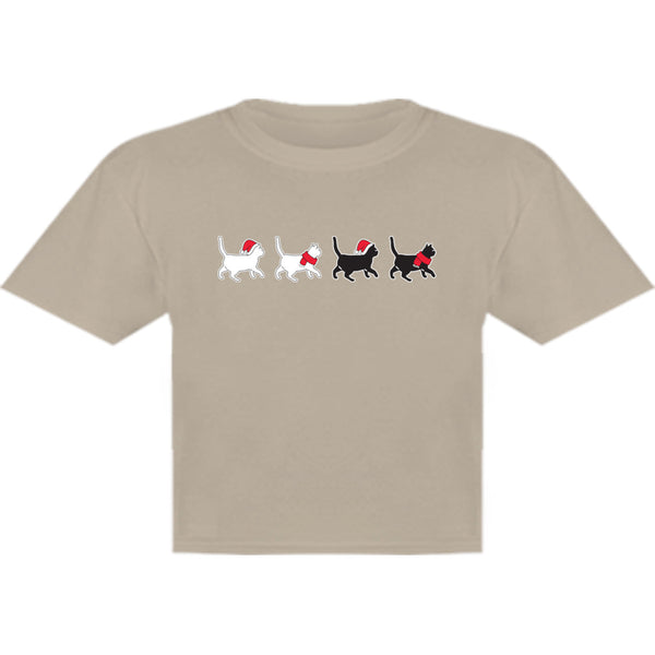 Christmas Cats Walking - Youth & Infant Tee