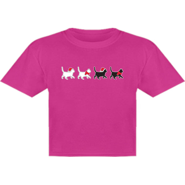 Christmas Cats Walking - Youth & Infant Tee