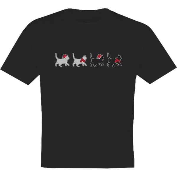 Christmas Cats Walking - Youth & Infant Tee