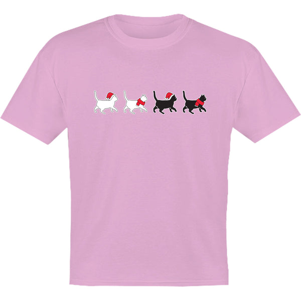 Christmas Cats Walking - Youth & Infant Tee