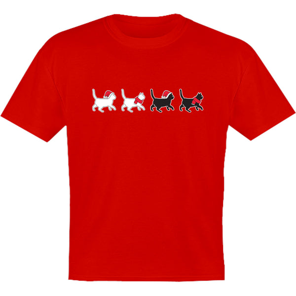 Christmas Cats Walking - Youth & Infant Tee