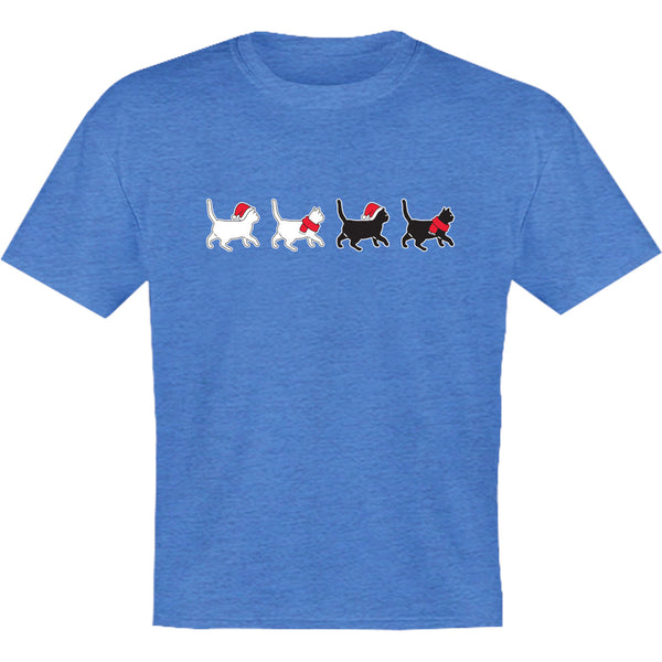 Christmas Cats Walking - Youth & Infant Tee