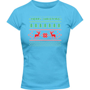 Christmas Sweater - Ladies Slim Fit Tee