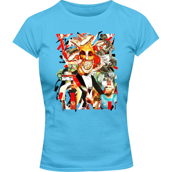 Collage 8 - Ladies Slim Fit Tee - Graphic Tees Australia