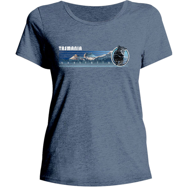 Cradle Mt Tasmania Landscape - Ladies Relaxed Fit Tee - Graphic Tees Australia