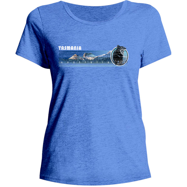 Cradle Mt Tasmania Landscape - Ladies Relaxed Fit Tee - Graphic Tees Australia