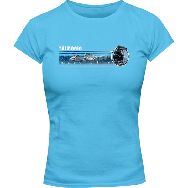 Cradle Mt Tasmania Landscape - Ladies Slim Fit Tee - Graphic Tees Australia