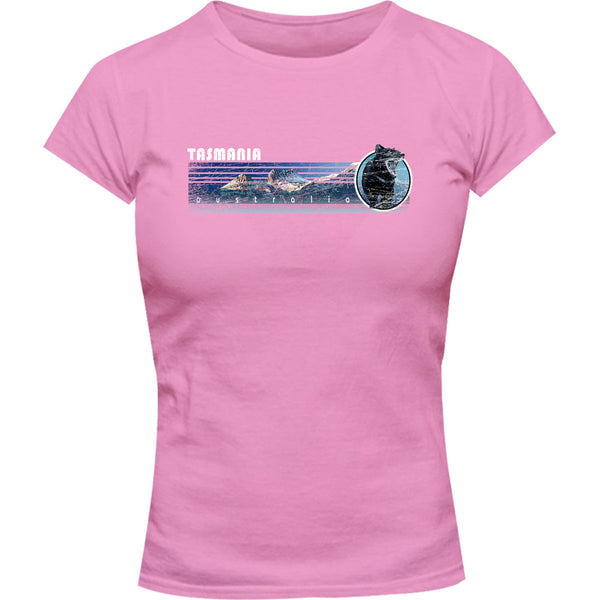 Cradle Mt Tasmania Landscape - Ladies Slim Fit Tee - Graphic Tees Australia