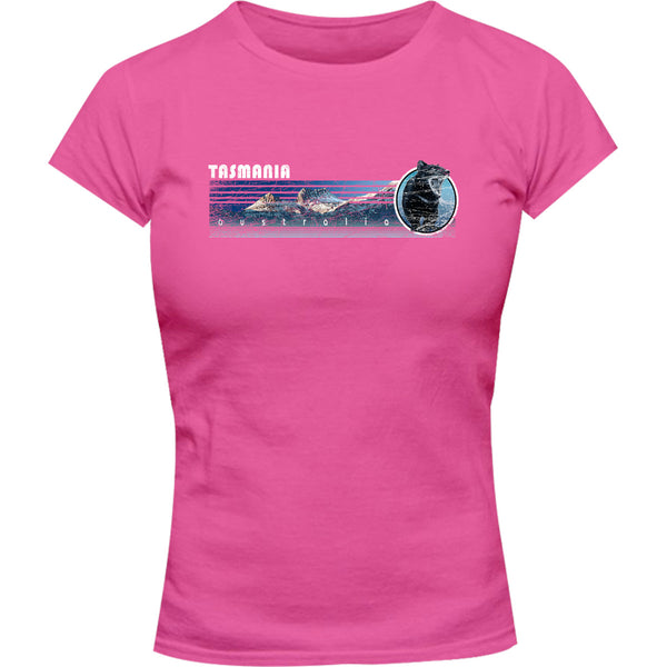 Cradle Mt Tasmania Landscape - Ladies Slim Fit Tee - Graphic Tees Australia