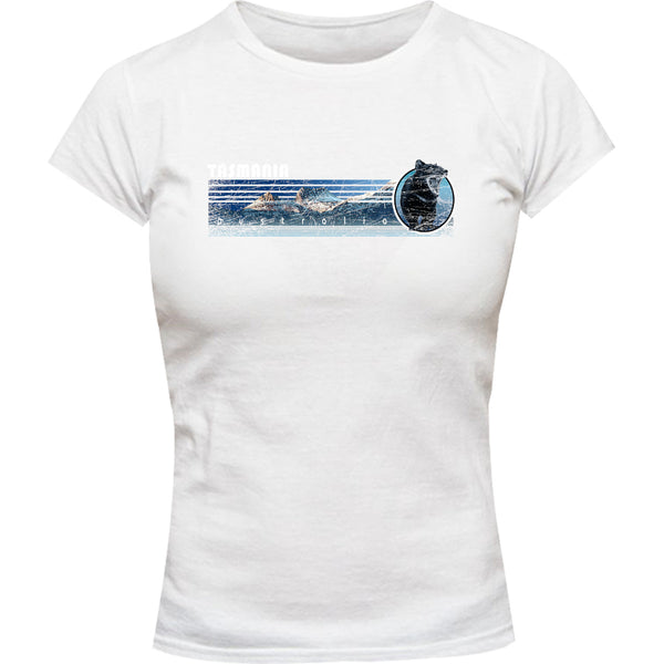 Cradle Mt Tasmania Landscape - Ladies Slim Fit Tee - Graphic Tees Australia