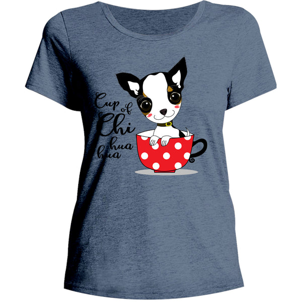 Cup Of Chi huahua - Ladies Relaxed Fit Tee - Graphic Tees Australia