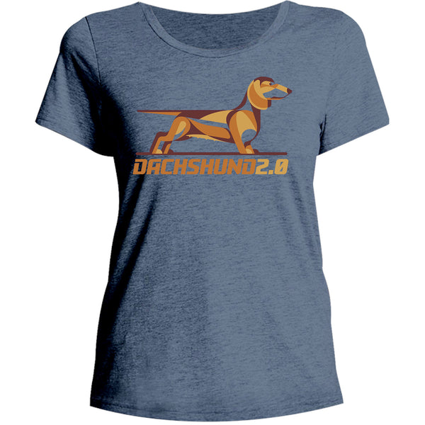 Dachshund 2.0 - Ladies Relaxed Fit Tee - Graphic Tees Australia