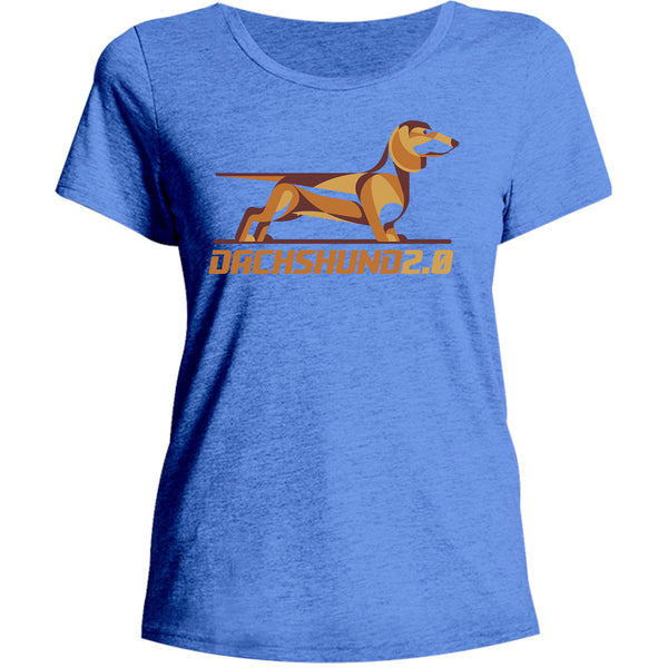 Dachshund 2.0 - Ladies Relaxed Fit Tee - Graphic Tees Australia