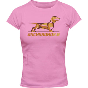 Dachshund 2.0 - Ladies Slim Fit Tee - Graphic Tees Australia