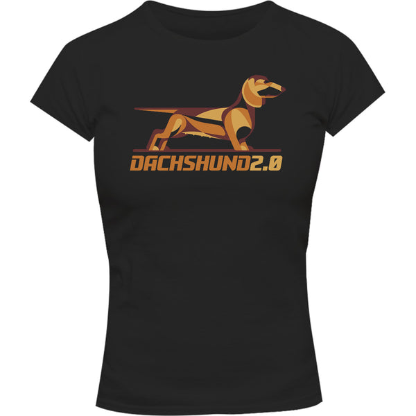 Dachshund 2.0 - Ladies Slim Fit Tee - Graphic Tees Australia