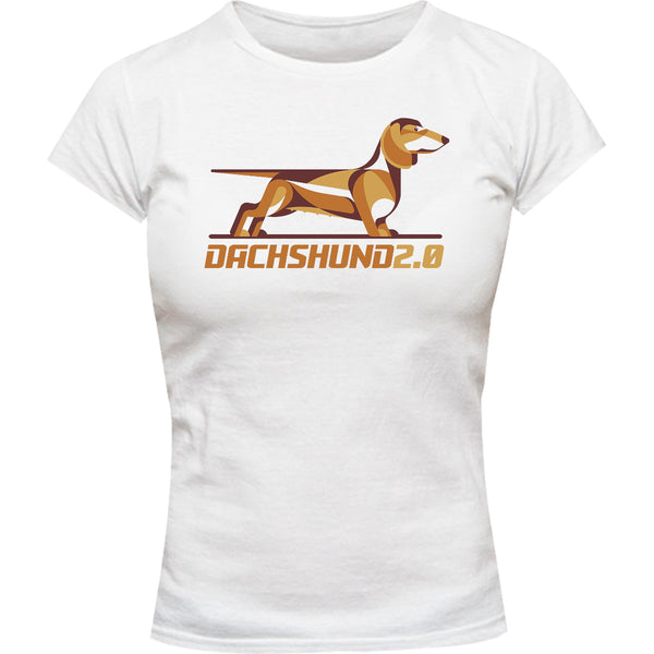 Dachshund 2.0 - Ladies Slim Fit Tee - Graphic Tees Australia