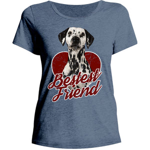 Dalmatian Bestest Friend - Ladies Relaxed Fit Tee - Graphic Tees Australia
