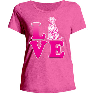 Dalmatian Love - Ladies Relaxed Fit Tee - Graphic Tees Australia