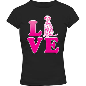 Dalmatian Love - Ladies Slim Fit Tee - Graphic Tees Australia