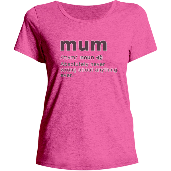 Mum Definition - Ladies Relaxed Fit Tee